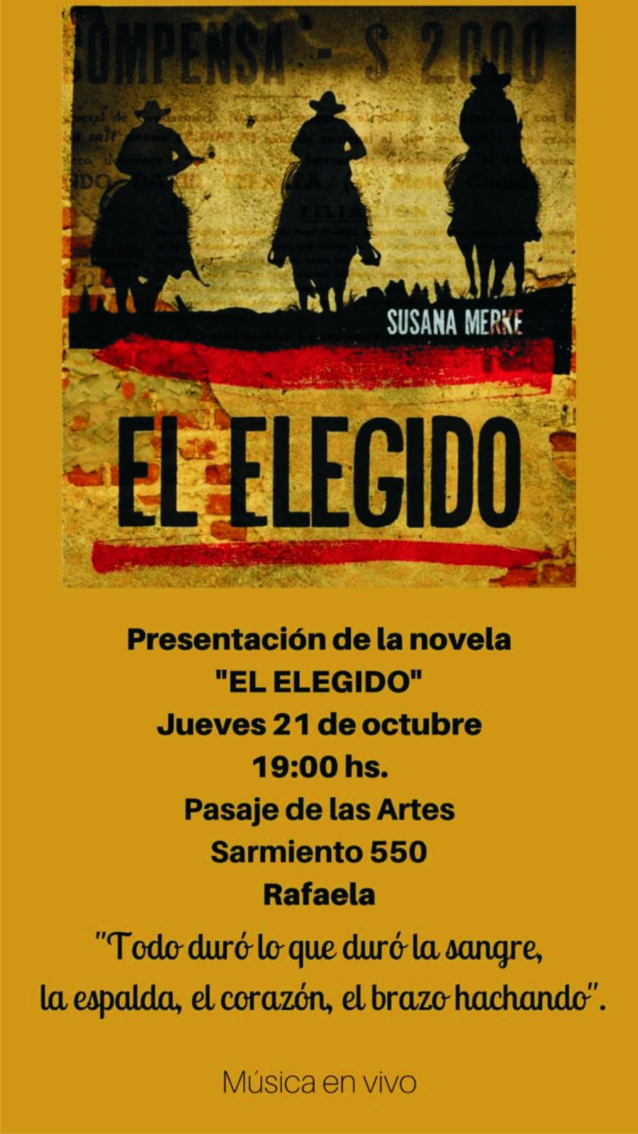 TAPA//Presentaci&oacute;n de la obra literaria que se conocer&aacute; hoy.