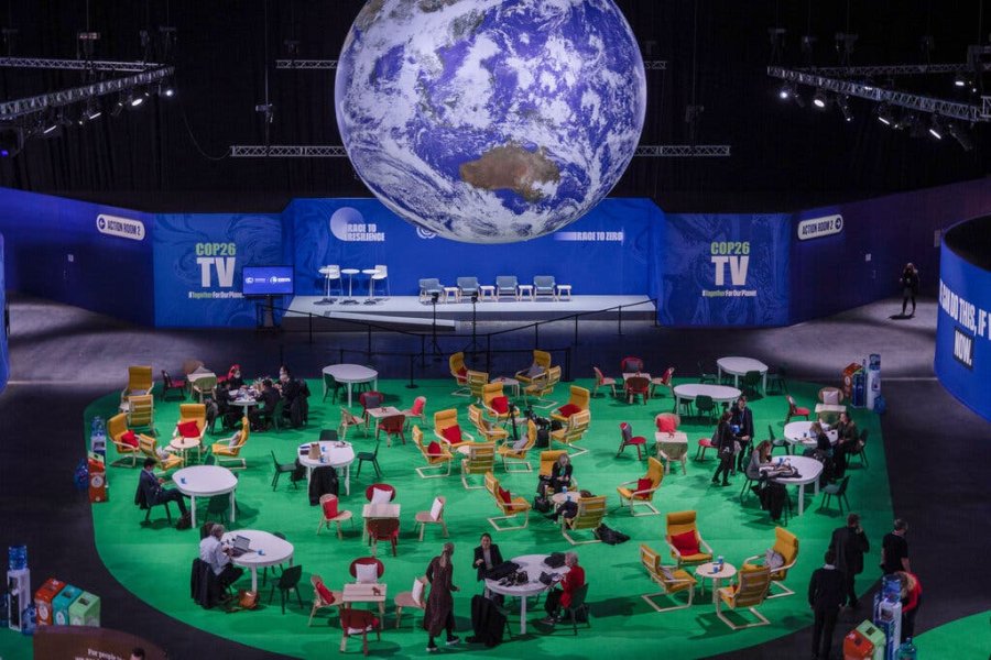 FOTO THE NEW YORK TIMES ESPERANZA. El Centro de Exposiciones de Escocia, en Glasgow, es la sede de la cumbre COP 26.