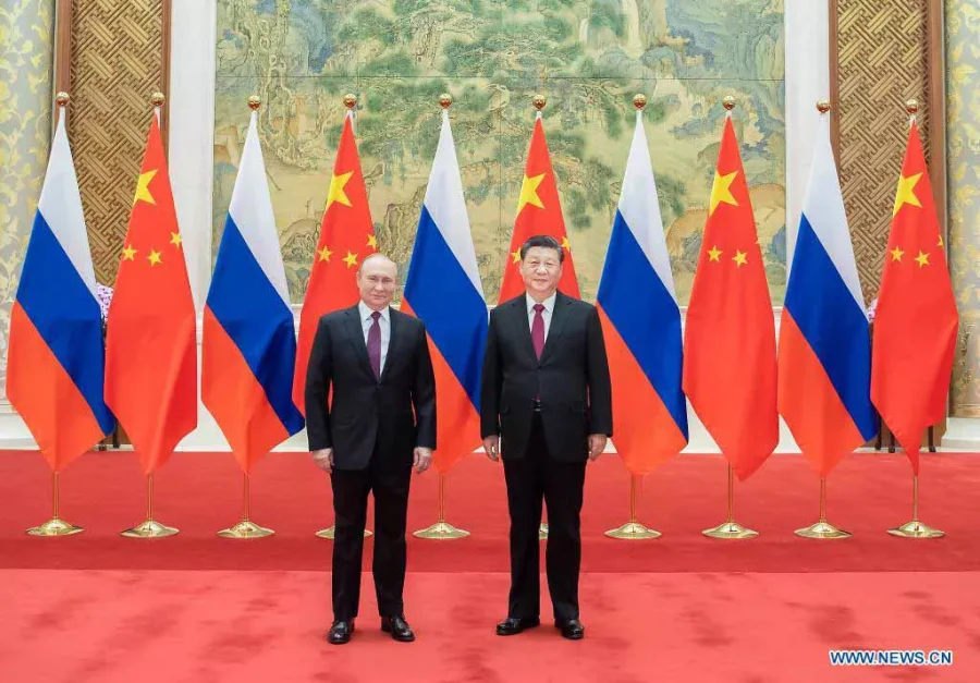 FOTO XINHUA
L&Iacute;DERES. Putin y Xi Jinping en Beijing.