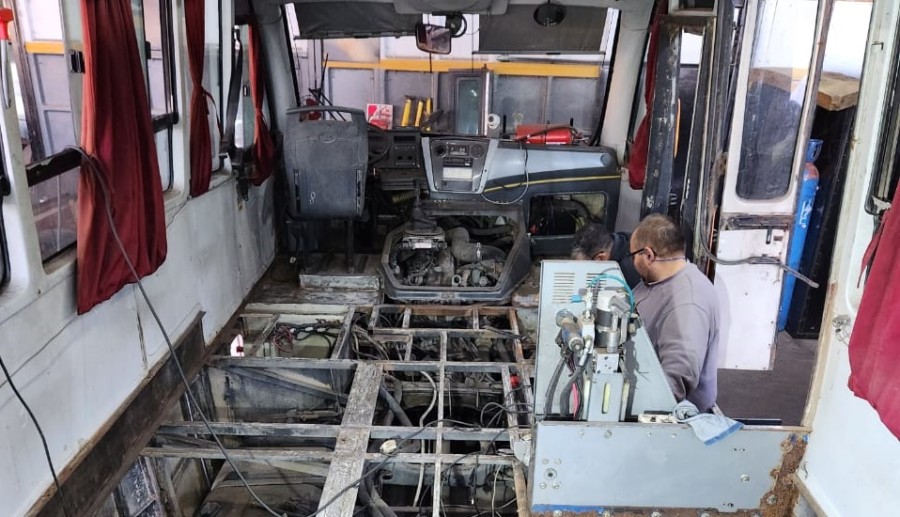 Reconstrucci&oacute;n de los minibuses.