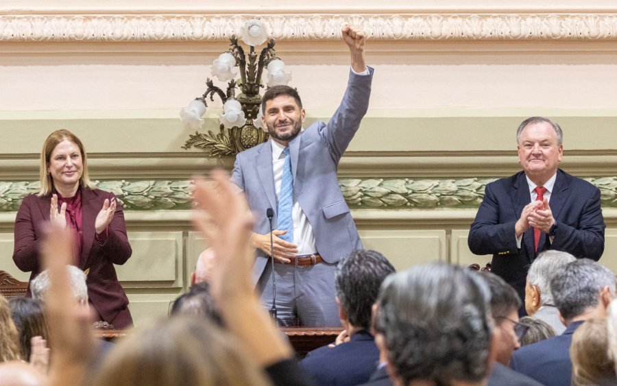 ACTO. Pullaro dej&oacute; su mensaje en la Legislatura.