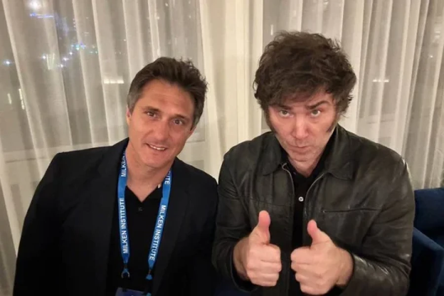 Guillermo Barros Schelotto y Javier Milei.