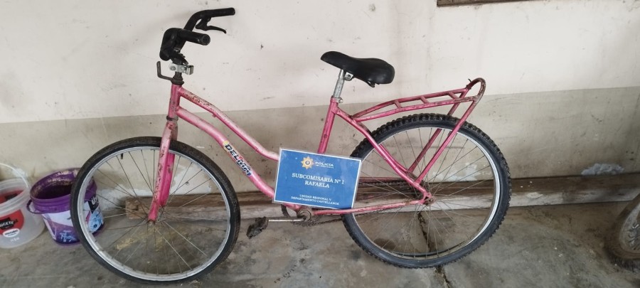 La bicicleta hallada en barrio Mons. Zazpe.