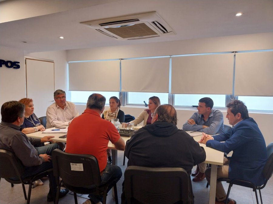 Momento de la reunión de ayer.