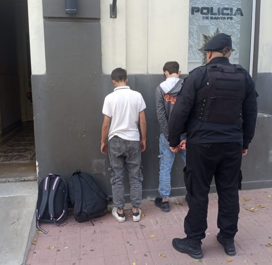Los menores en sede de la Comisaría 2a.