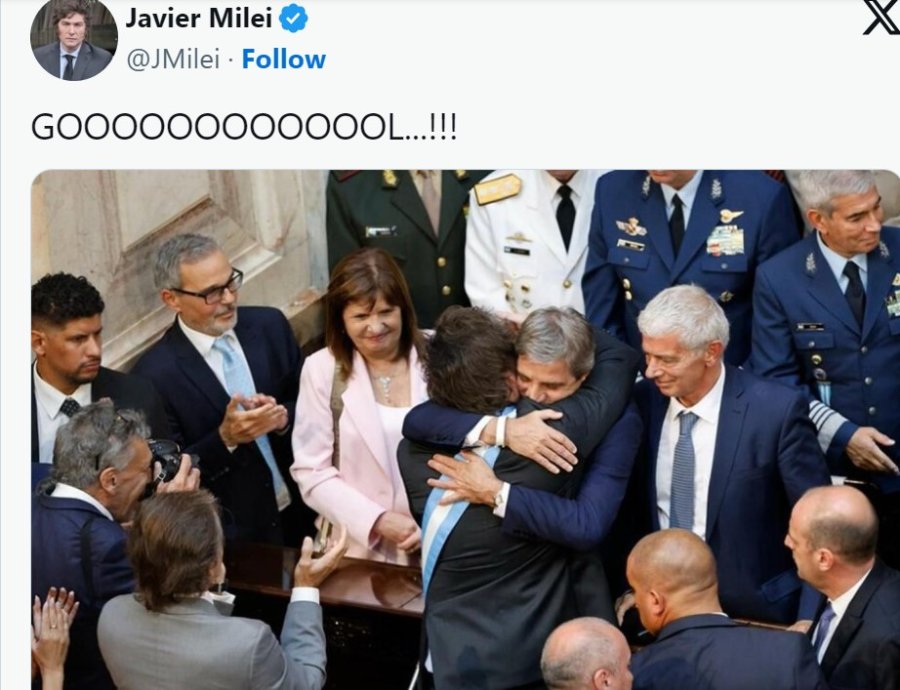 Javier Milei reaccionó con autoelogios sobre la nueva baja inflacionaria.