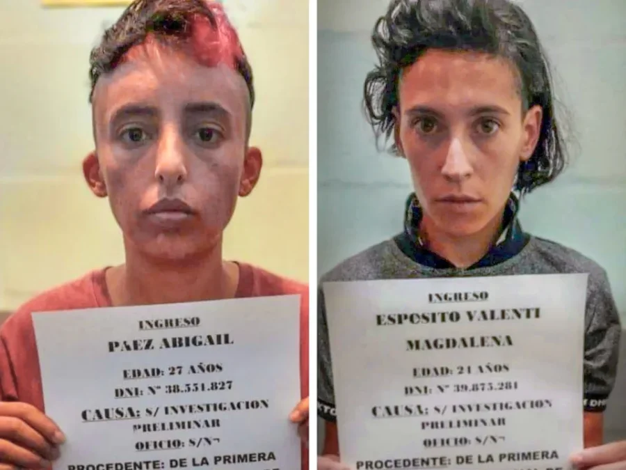 Las dos condenadas a prisión perpetua por el crimen del nene. A la derecha su madre.