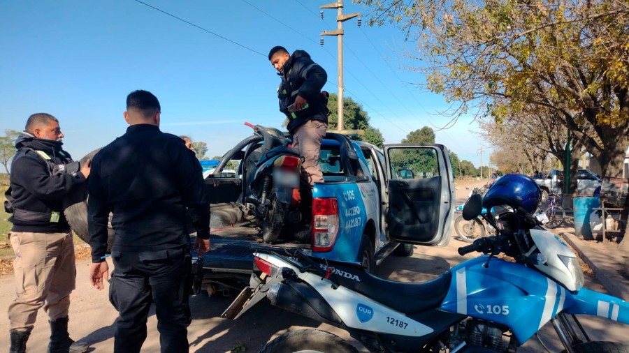 La moto fue avistada por las cámaras en barrio 2 de Abril.