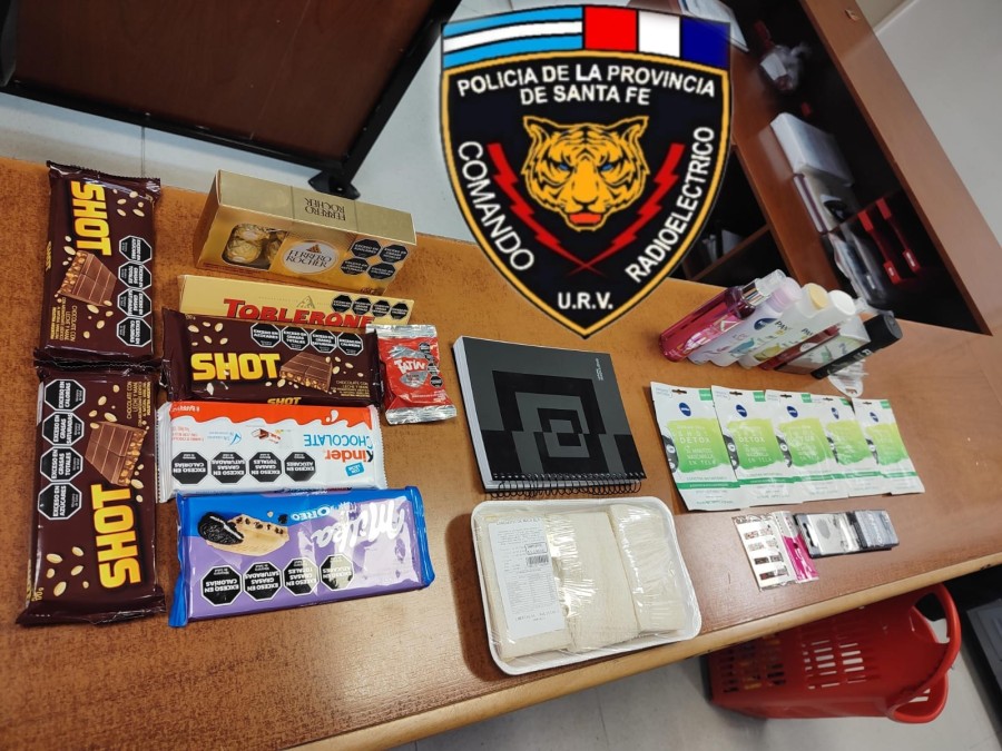 Lo robado y recuperado en un Hipermercado.