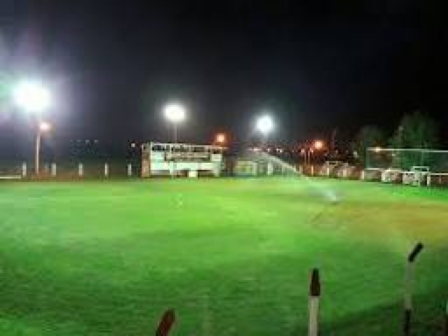 El estadio y la obra habilitada.
