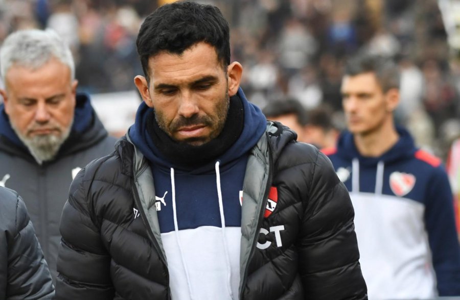 Carlos Tevez en su último encuentro al mando de Independiente.