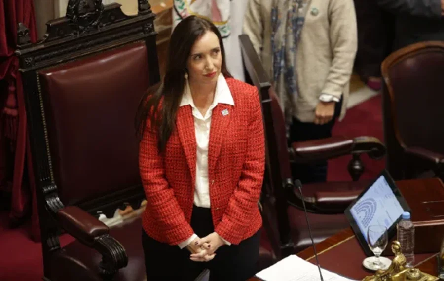 La vicepresidenta de la Nación y titular del Senado, Victoria Villarruel.