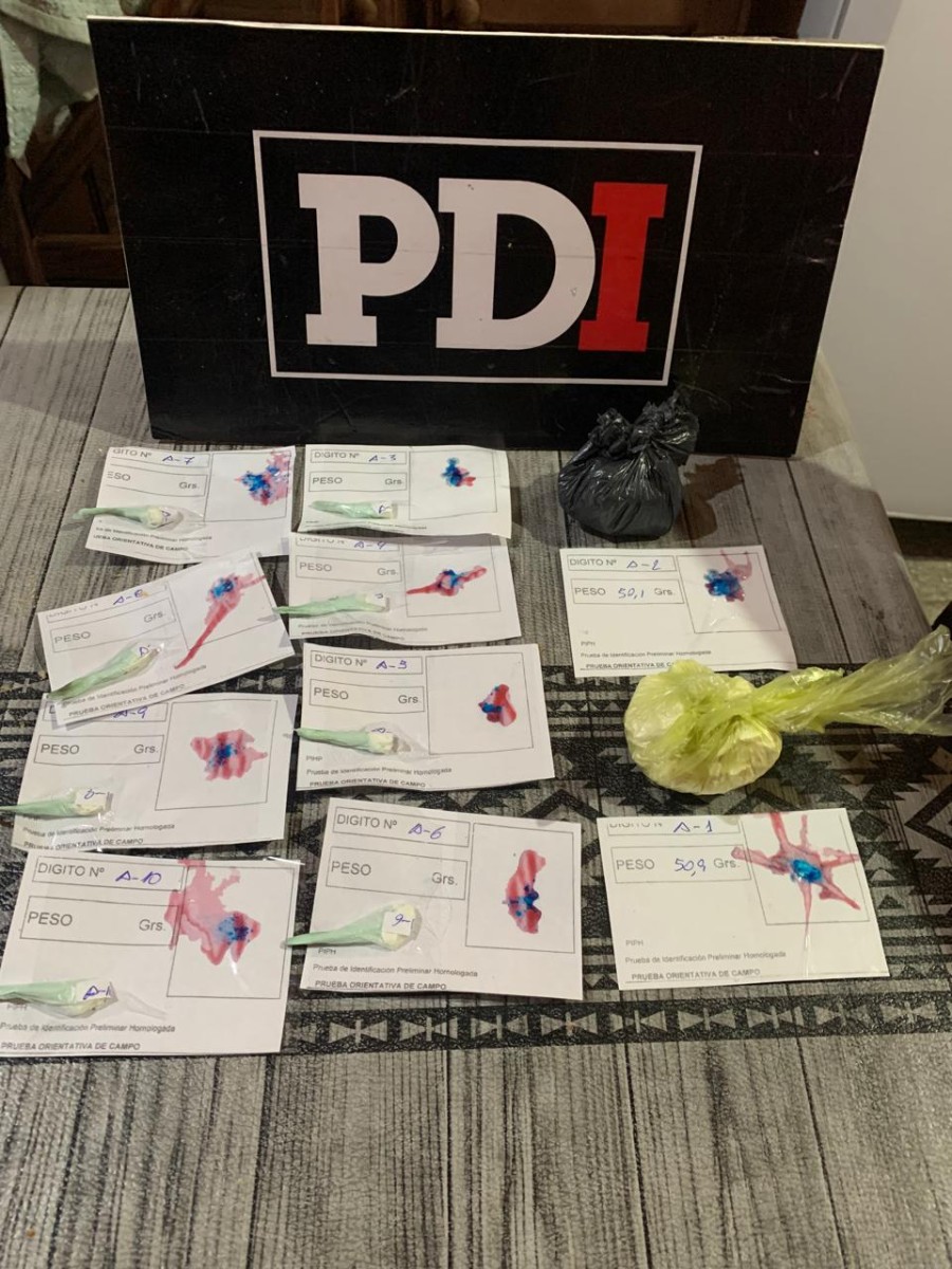 La cocaína secuestrada en el operativo.