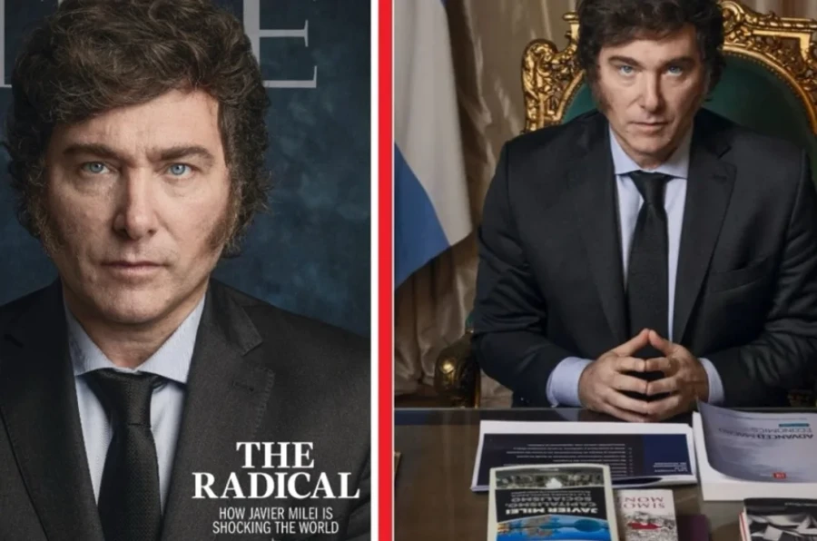 &ldquo;El Radical&rdquo;, Milei en la portada de la revista Time.