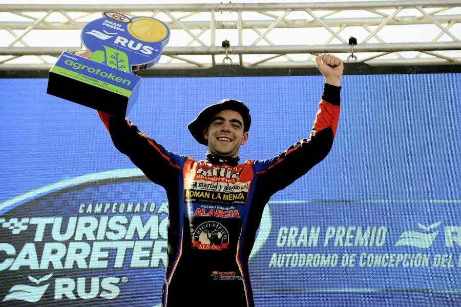 Germán Todino festejó en la última visita del TC a Concepción del Uruguay.