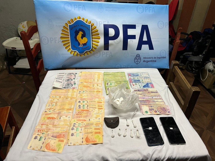 Se secuestraron cocaína, dinero y celulares.