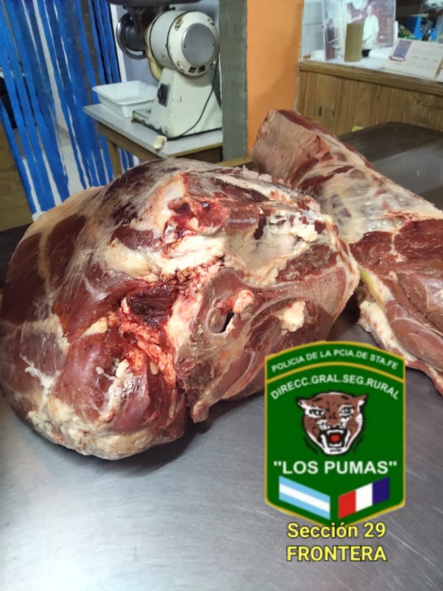 Parte de lo secuestrado en Frontera.