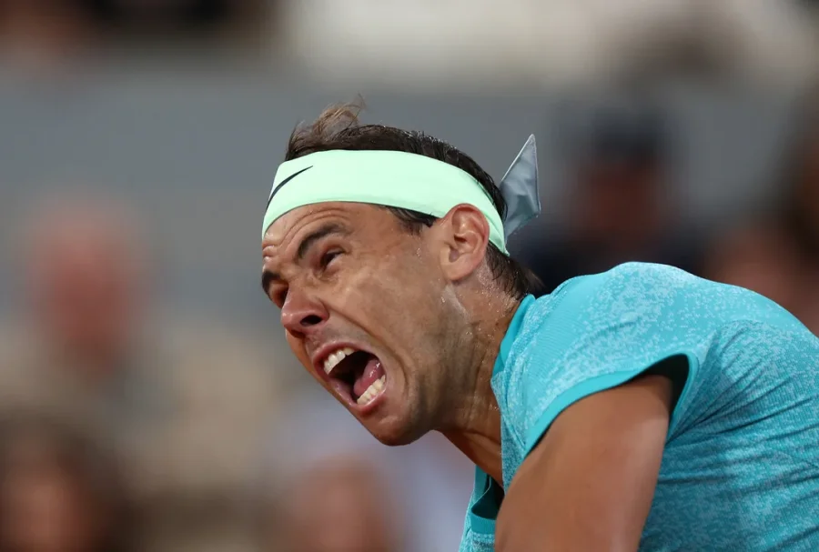 Nadal durante el partido ante Zverev.