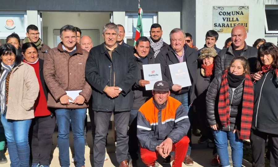 Un momento del acto cumplido en Villa Saralegui.