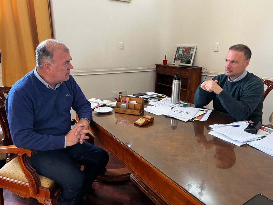 Adri&aacute;n Bertolini y Lisandro Enrico durante el encuentro.