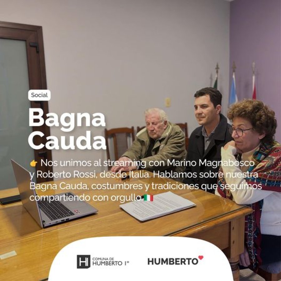 STREAMING. Un instante de la comunicaci&oacute;n con Italia.