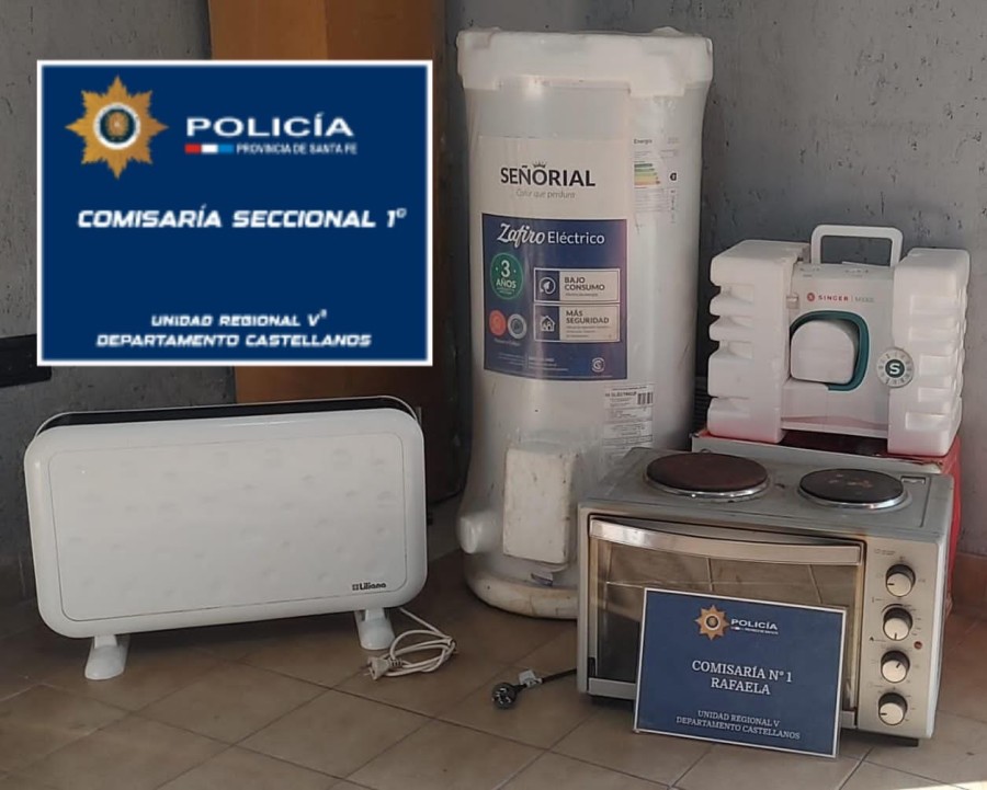 Los elementos secuestrados por la Policía en barrio Villa Rosas.