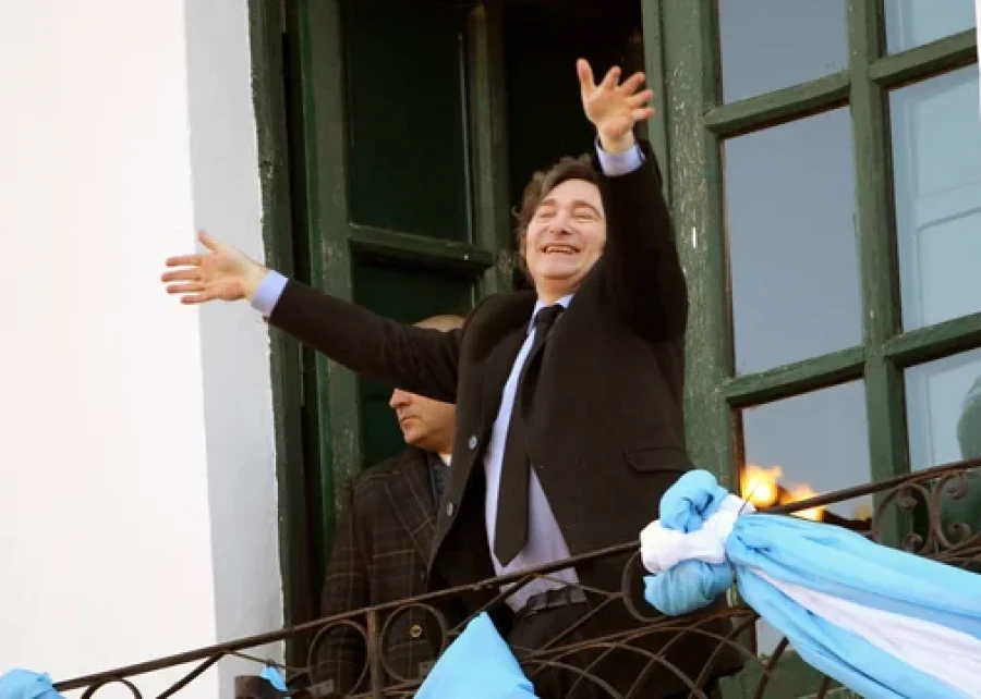 El presidente Javier Milei, durante los festejos por el 25 de Mayo en C&oacute;rdoba.