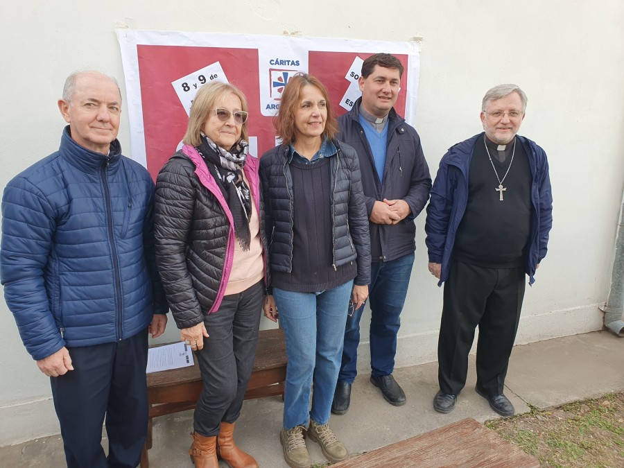 Conferencia de prensa en el Hogar de Tránsito "Nazareth"."