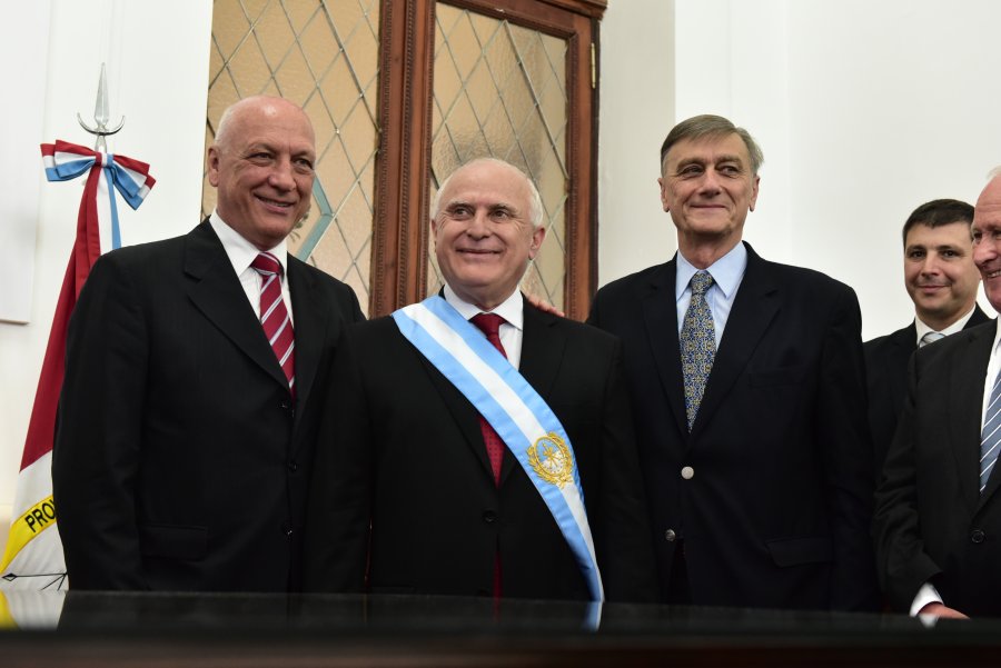 Antonio Bonfatti, Miguel Lifschitz y Hermes Binner.