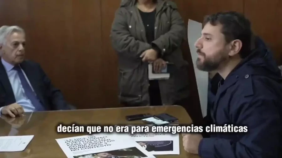 Juan Grabois durante la audiencia de ayer.