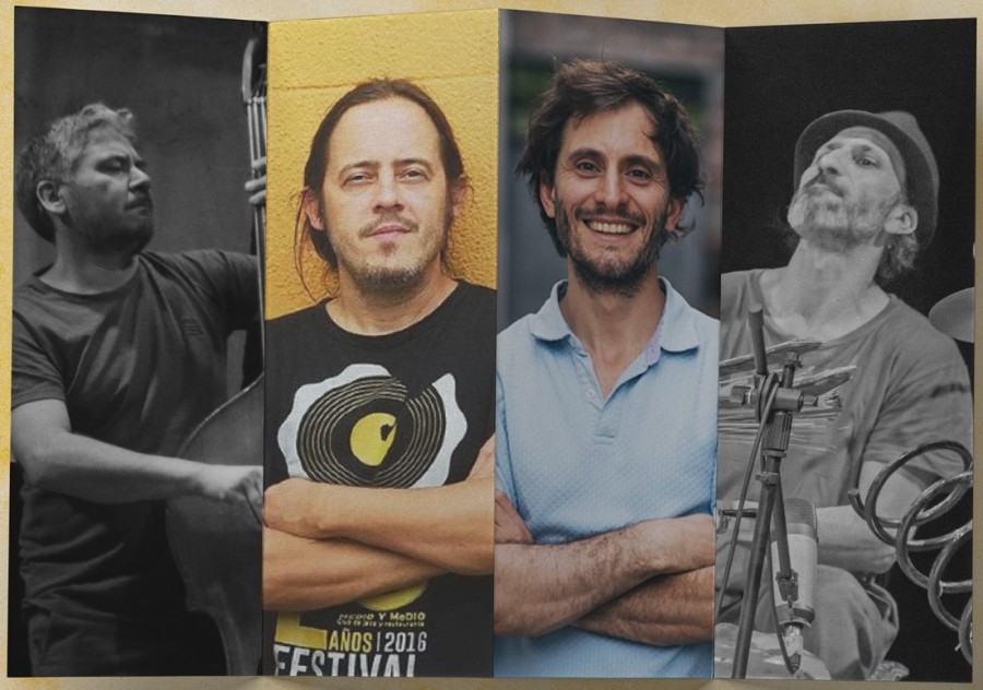 LOS M&Uacute;SICOS. Nicol&aacute;s Ibarburu, Sebasti&aacute;n Macchi, Fernando Silva y Gonzalo D&iacute;az.