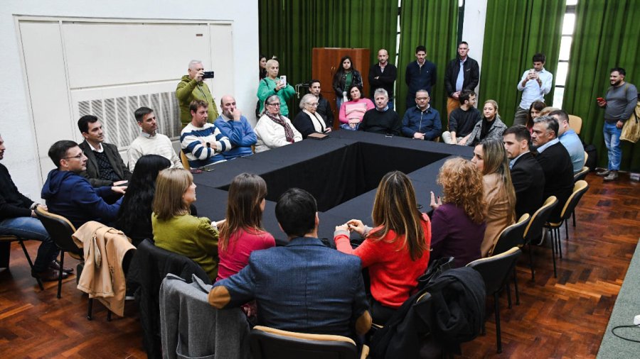 Un instante del encuentro rafaelino.