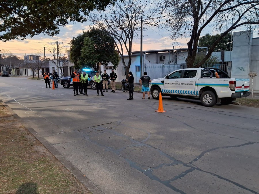 Imagen panorámica del operativo móvil.