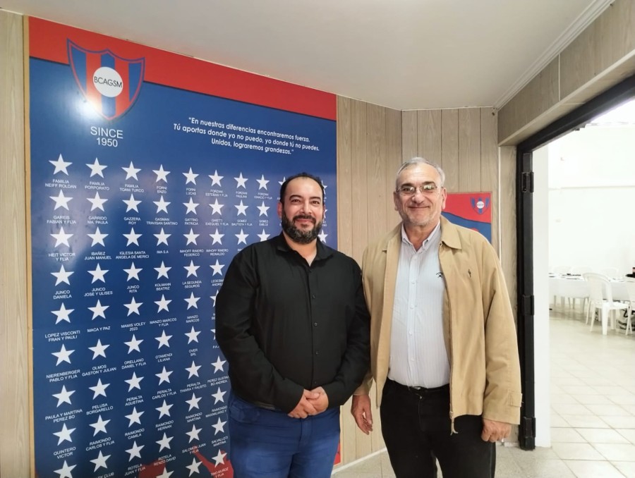 Marcos Andr&eacute;s y Alcides Calvo en el reciente encuentro.