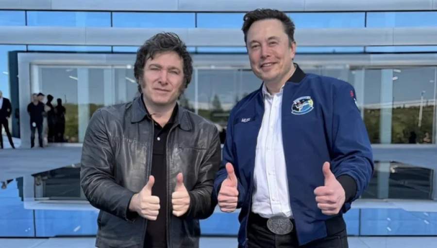 El presidente Javier Milei y el magnate Elon Musk.