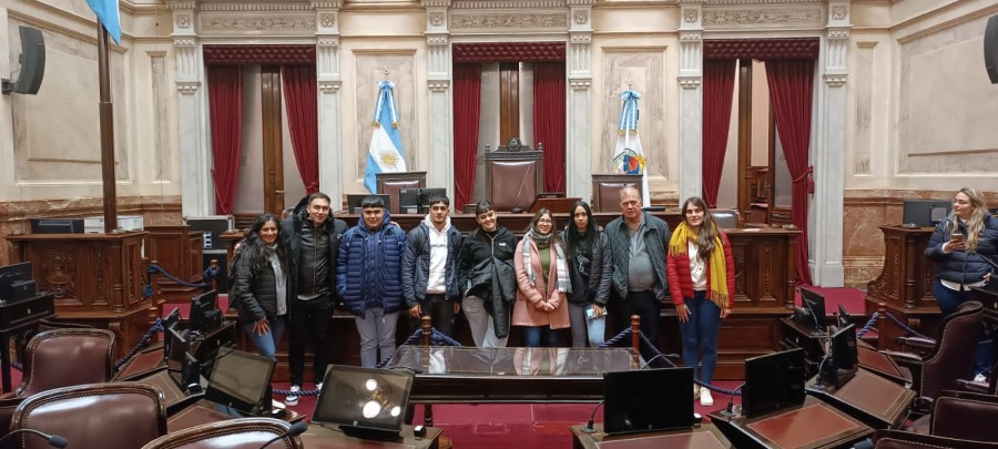 El contingente en el Congreso.