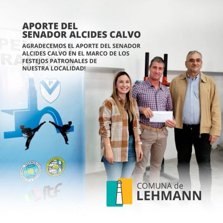 El titular de la Comuna recibi&oacute; un aporte para las fiestas patronales.