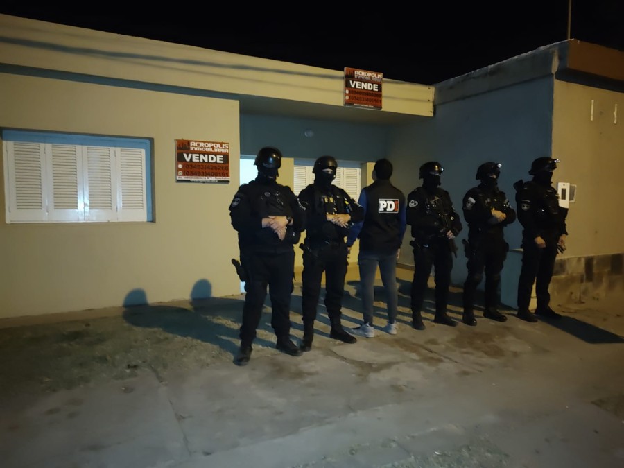 ALLANAMIENTO. En uno de ellos fue detenido MS, alias "El Loco 22".