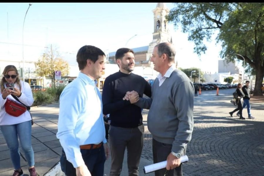 Leonardo Viotti, Maximiliano Pullaro y H&eacute;ctor Perotti.