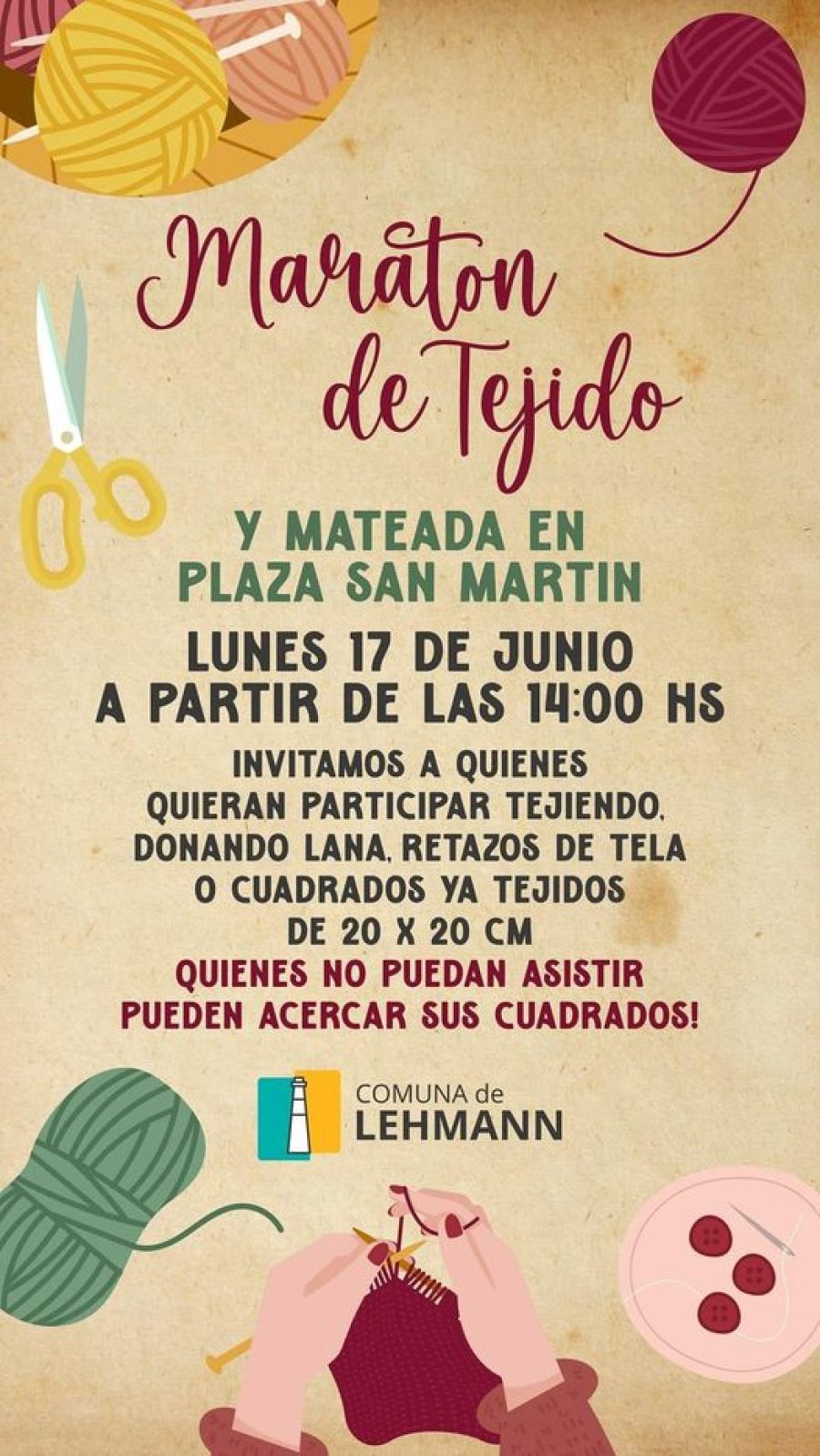 Carteler&iacute;a convocando a participar de la actividad solidaria.