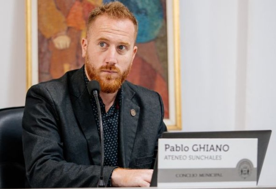 PABLO GHIANO. El edil sunchalense en su banca.