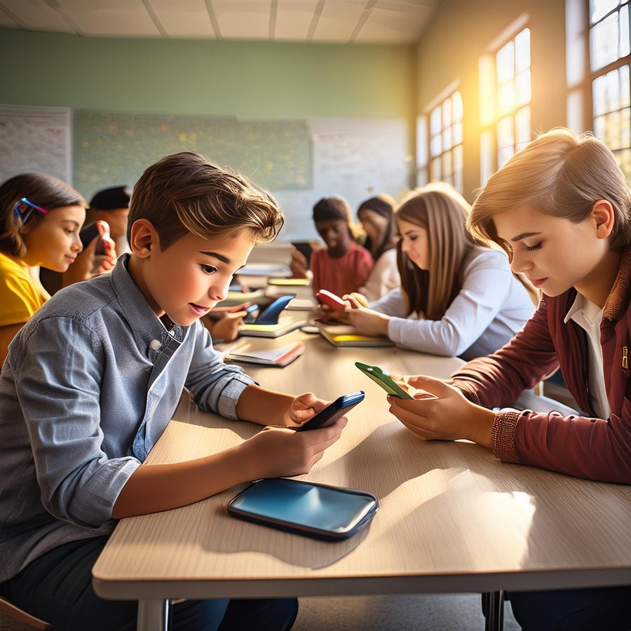 La ilustración, generada con AI por Walter Martello, refleja el auge de las apuestas digitales entre los adolescentes argentinos.