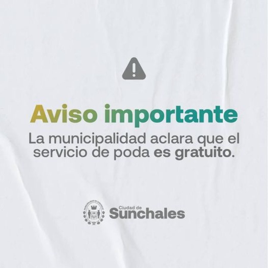 Alerta del Municipio en sus redes sociales.