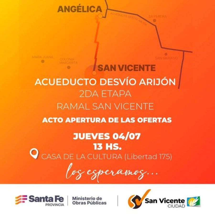 Convocatoria al acto de apertura.