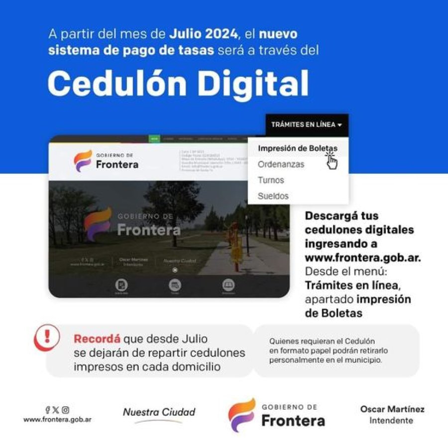 Recuerdan la nueva modalidad de pago que regir&aacute; a partir de ma&ntilde;ana.