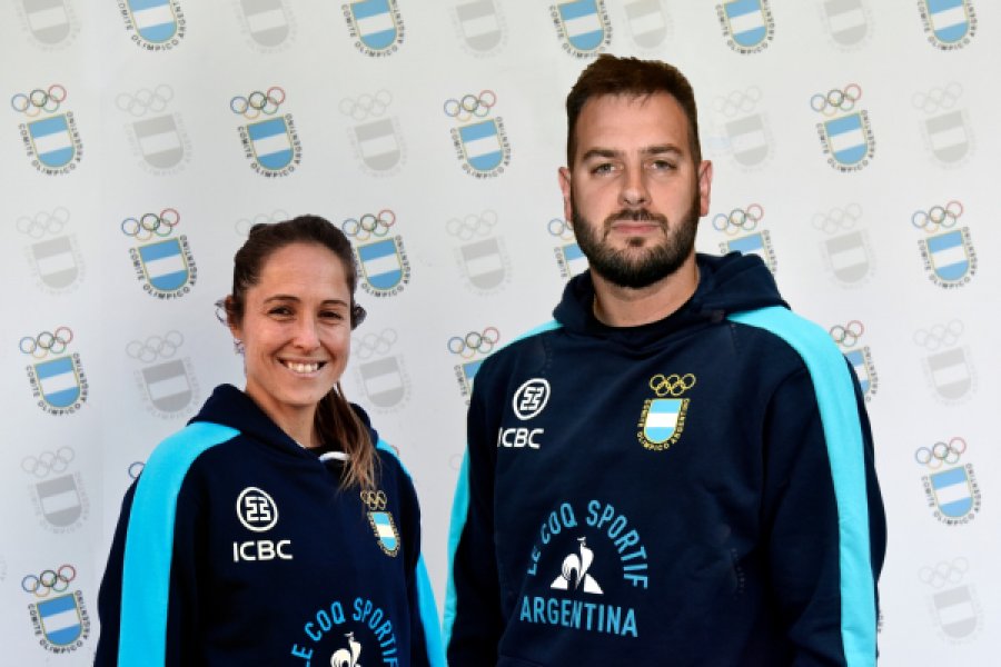 ORGULLO./ Rocío Sánchez Moccia y Luciano De Cecco llevarán la bandera argentina.