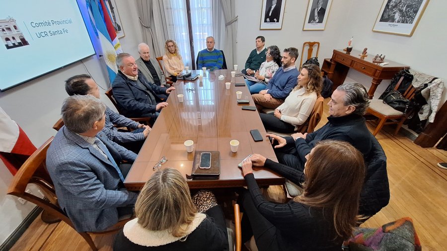 ENCUENTRO. La reuni&oacute;n se llev&oacute; a cabo en la sede de la UCR de la capital provincial.