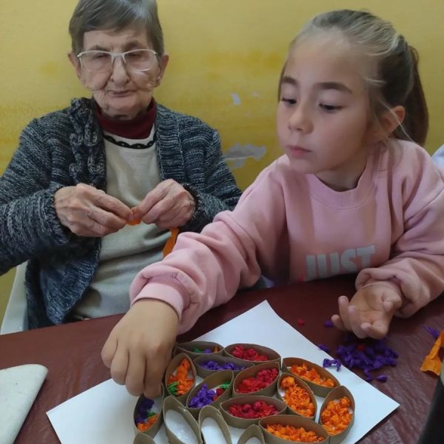 uno de los estupendos momentos vividos en la residencia de adultos mayores.
