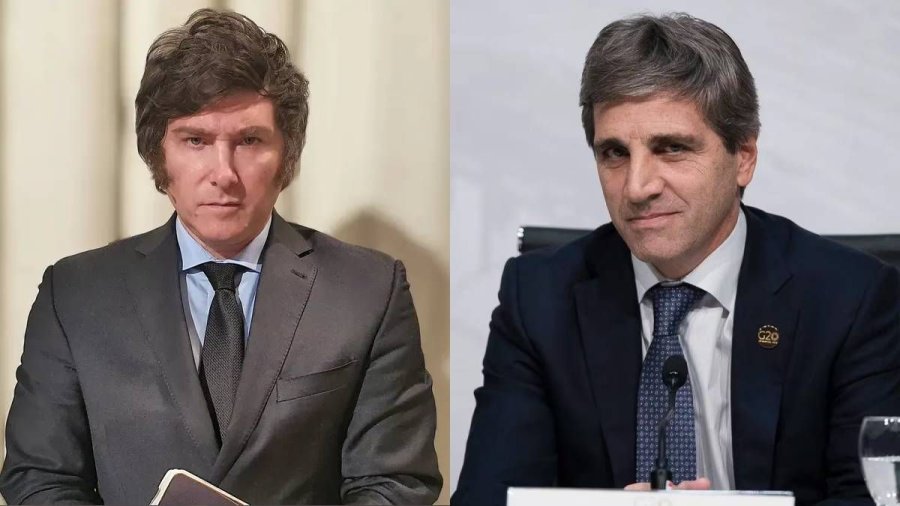 DUO. Milei y Caputo hablaron sobre las medidas que tomar&aacute; el Gobierno desde el lunes para intentar frenar la escalada del d&oacute;lar.