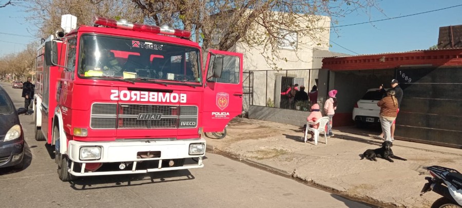 La vivienda afectada está ubicada en barrio Barranquitas.